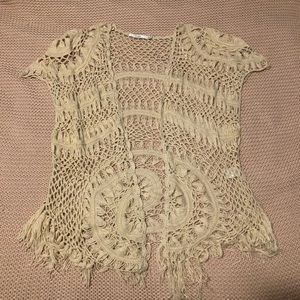 TWIK open knit fringed cardigan